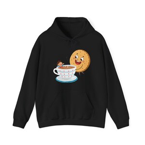 Unisex Biscuit Drinking Tea Hooded Sweatshirt