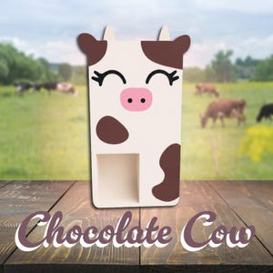 Torre de dados de vaca / Compañero de mesa compacto impreso en 3D Chocolate Cow