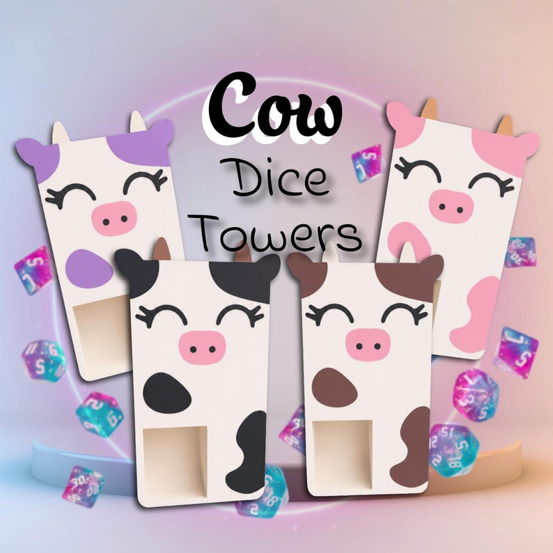 Torre de dados de vaca / Compañero de mesa compacto impreso en 3D imagen 1