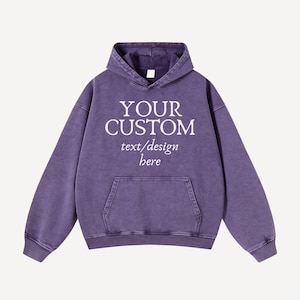 Blank/Customized Unisex Heavyweight Acid Wash Oversize Hoodie, Unisex Custom Streetwear Hoodie, Personalized Hoodie, Custom Acid wash Hoodie