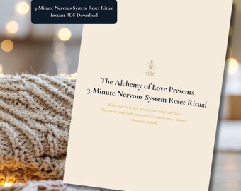 Ritual de 3 minutos para restablecer el sistema nervioso (PDF) / Práctica de conexión a tierra somática para la ansiedad, la sobrecarga y la regulación emocional
