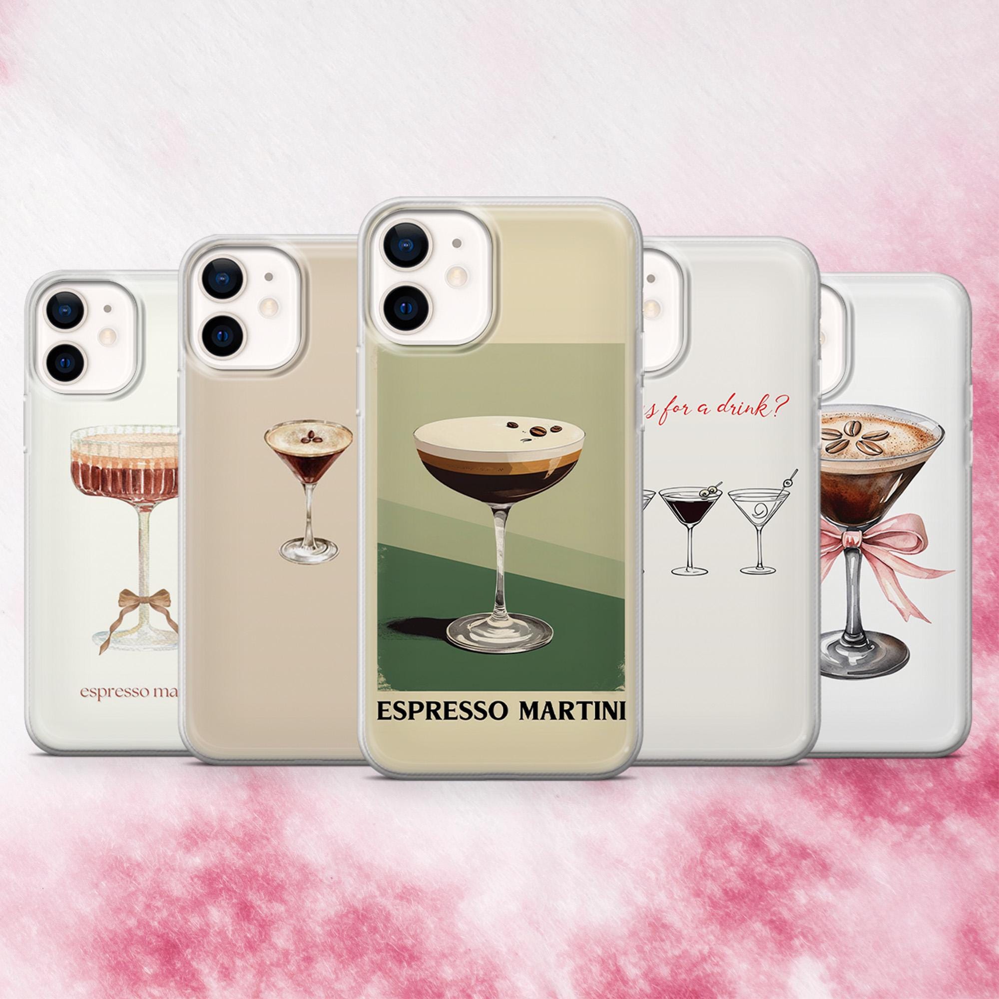 Coque de portable collage esthétique Espresso Martini, coque de portable mignonne, coque iPhone tendance pour iPhone 11 12 13 14 15 - France