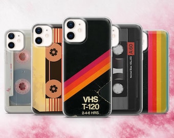 Funda de casete retro VHS para iPhone 17, 16, 15, 14, 13, 12, Samsung S25, S24, S23, A56, A16, Pixel 10Pro XL, 9A, 8A, 8Pro