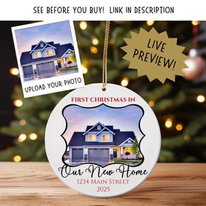 Decorazione personalizzata per il primo Natale nella nuova casa: ricordo della nuova casa