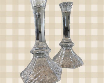 ヴィンテージ 24% フル鉛クリスタル キャンドルスティックホルダー
