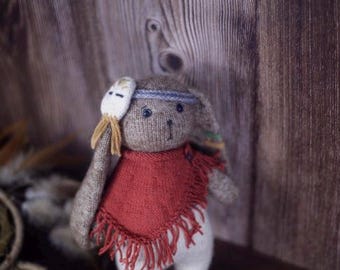 Knitted Bunny Pattern – Woodland Animal Amigurumi Toy Tutorial (PDF Download)