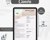 UI UX Designer Resume Template | Modern Portfolio CV | Editable Cover Letter