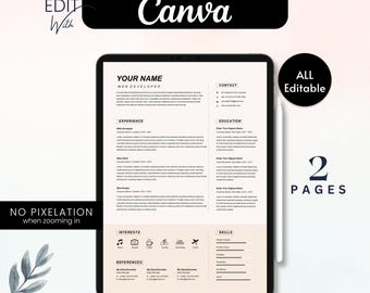 Plantilla de CV para desarrollador web / CV de tecnología limpia / CV de codificación moderna con carta de presentación