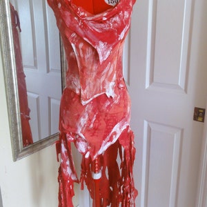 Lady Ga Meat Dress Halloween Party Costume custom made image 2