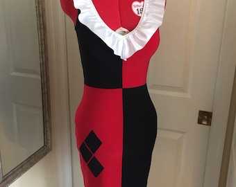 Vestido Harley, Disfraz Cosplay Comic Con Hecho a Medida