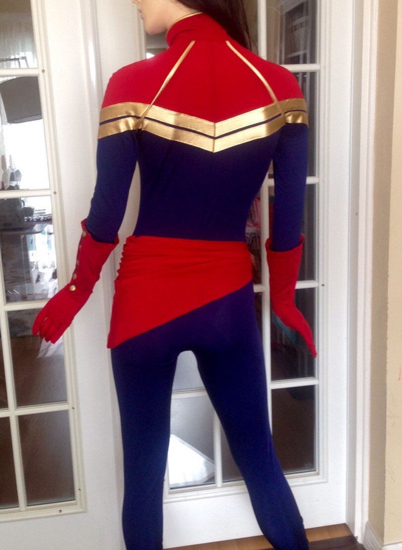 Captain Marvel Superhero Costume. Cosplaycustom Made Etsy