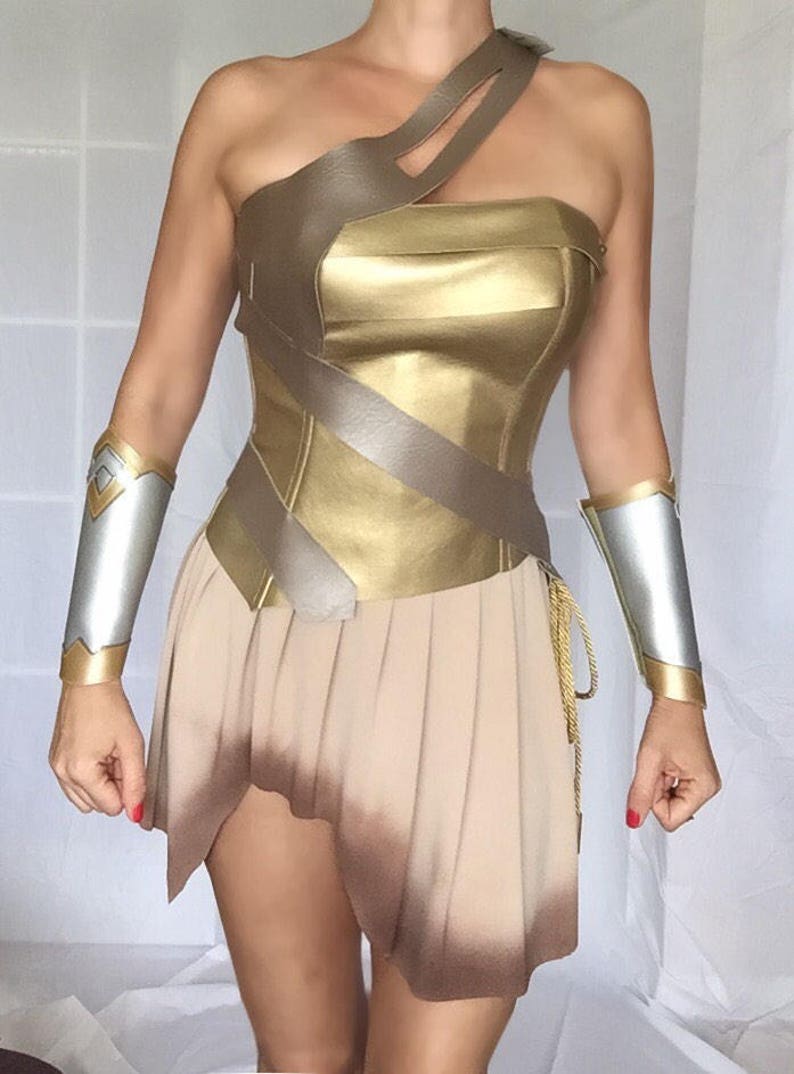 Wonder superhero Costume Warrior Custom Made Sizes XS-L image 3