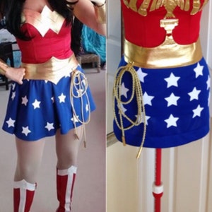 Wonder Cosplay Costume with skirt custom made image 1
