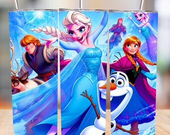 Papier do pakowania na kubek Comic Princess 20 uncji: Frozen Sublimation (pobranie cyfrowe)