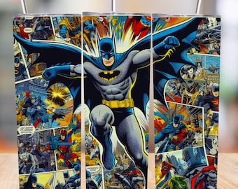 Design de embalagem para copo de super-herói: copo fino de 20 onças (download digital)