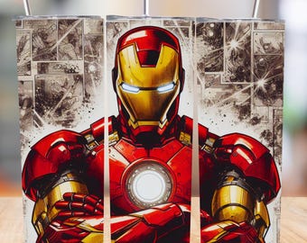 Emballage pour gobelet super-héros, 20 oz | Sublimation de gobelet de héros d'action | Bande dessinée droite enveloppante PNG | Téléchargement numérique