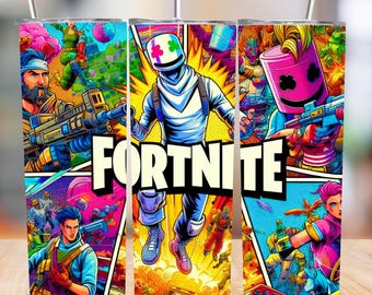 FortXnite Gaming Tumbler Design: Sublimation PNG (Digital Download)