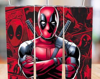 Deadpool Tumbler Design: Superhero 20oz Tumbler Wrap (Digital Download)