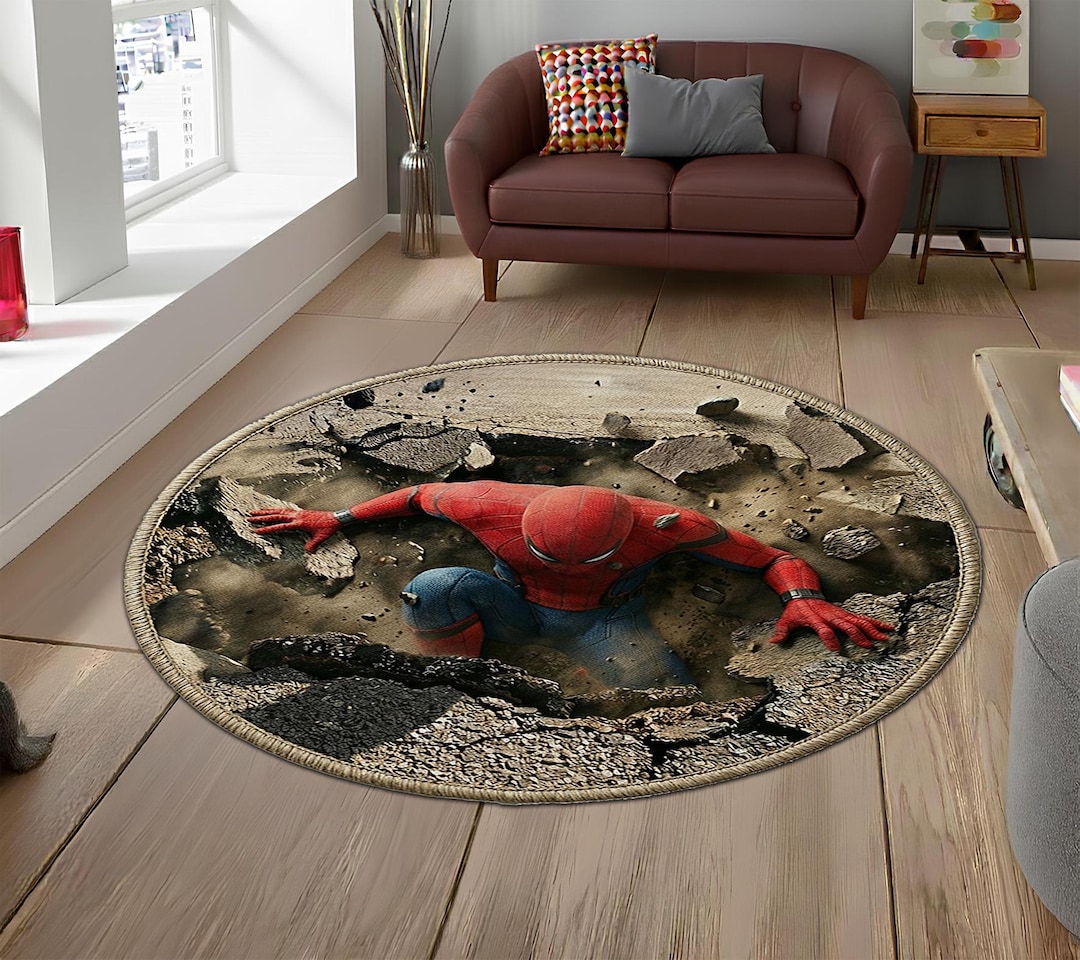 Heroic Power 3D Cracked Floor Round Area Rug Carpet, Deep Hole Illusion ...