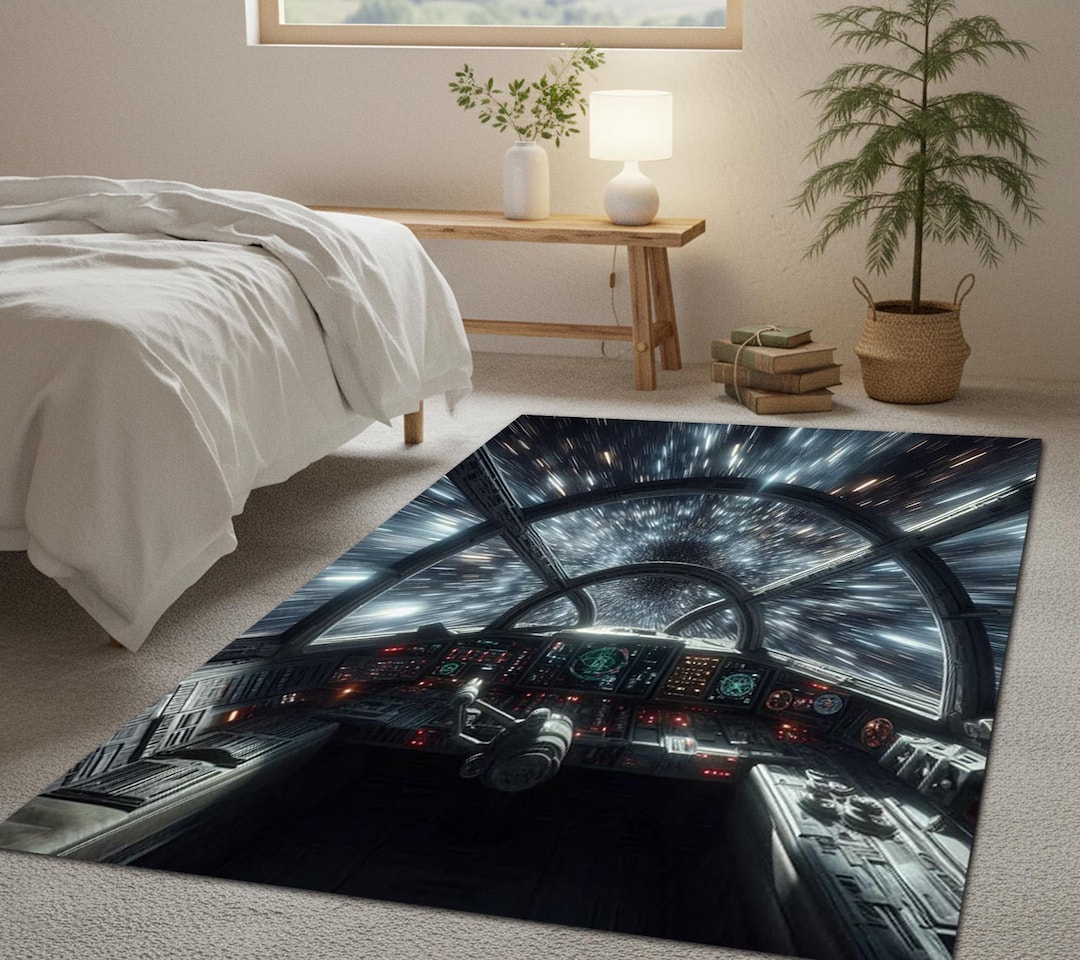 Millennium Falcon Hyperspace Rug, Star Wars Cockpit Floor Mat - Etsy