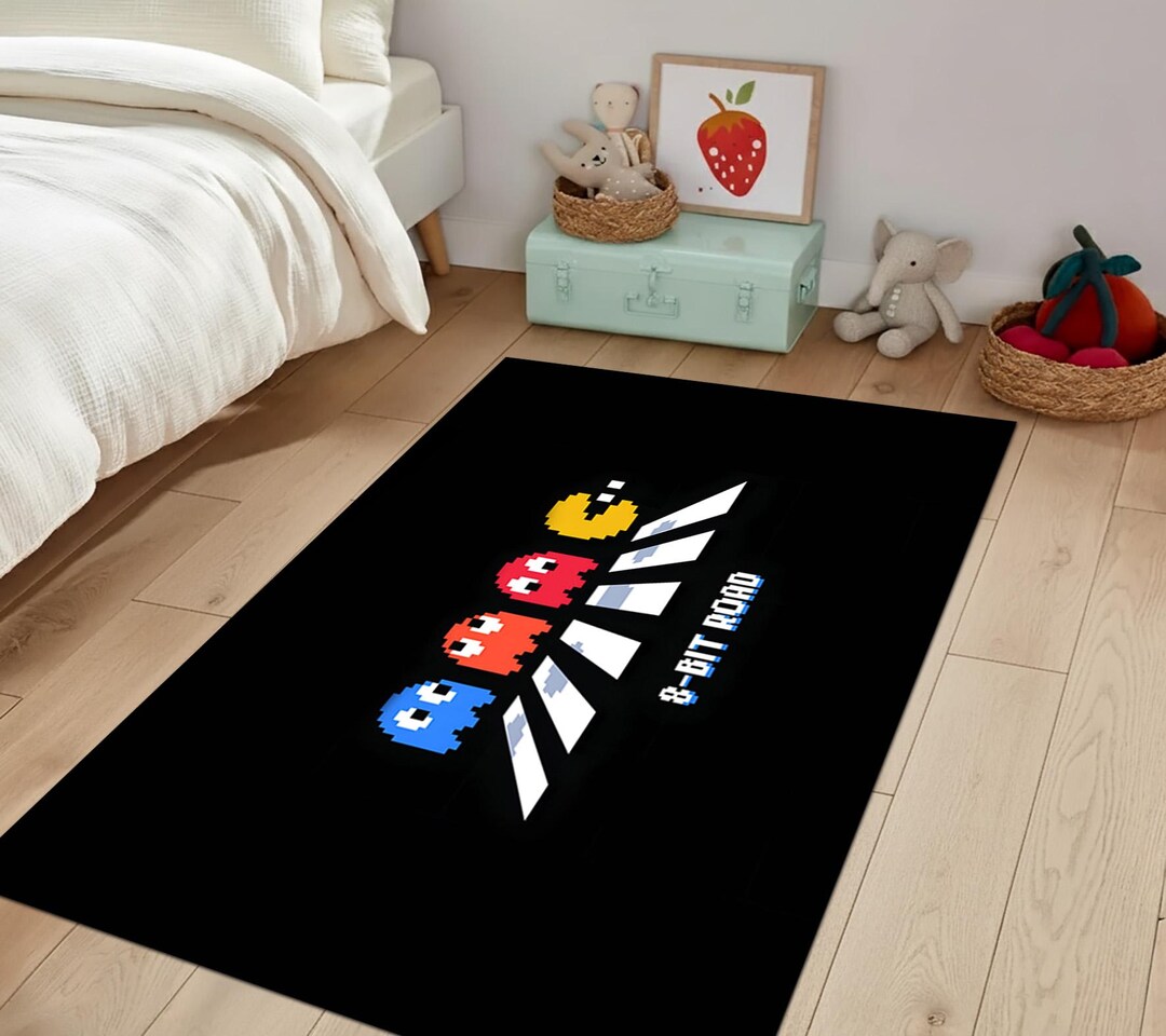 8 Bit Rug 8-bit Road Carpet, Retro Gaming Mat, Arcade Style Rug, Pixel Carpet ...