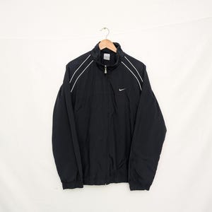 Vintage Nike Windbreaker Jacket – Size XL – Early 2000s – Black