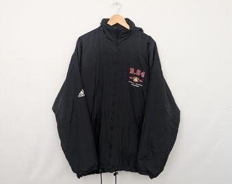 Vintage Adidas Bayer Leverkusen Padded Jacket - Men’s XL - Black Football Coat
