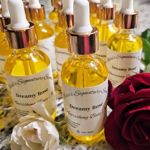 Dreamy Rose Nourishing Body Oil! A very pretty and romantic rose body oil!