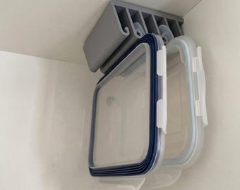 Under Shelf Container Lid Rack 5-Slot Kitchen Cupboard Cabinet Organiser UK