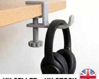 Headphone Desk Hangar – Under-Desk Clamp Hook Holder Stand for Headphones UK
