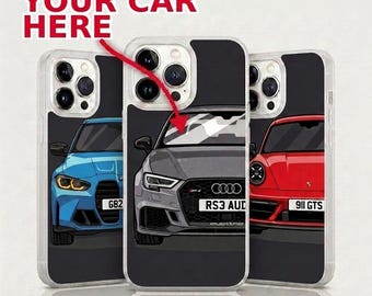 Custom Cartoon Car Phone Case Personalised From Your Photo iPhone 15 16 17