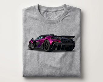 W1 Purple Hypercar Supercar T-Shirt Cotton Car Enthusiast Tee UK Seller