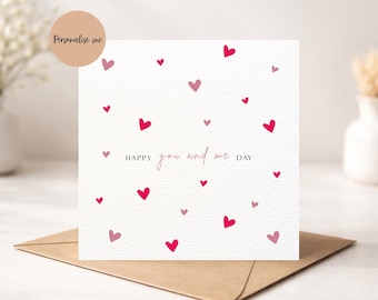Personalised Anniversary Card | happy you and me day | Just Because Card | anniversary card for wife husband partner boyfriend girlfriend