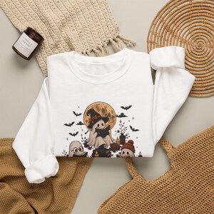 Spooky Book Club Halloween Sweatshirt, Cute Ghost Reading Crewneck, Cozy Halloween Pullover, Witchy Fall Gift