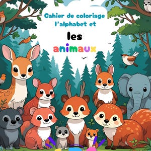 Cahier de coloriage l&#39;alphabet et les animaux