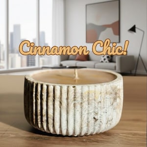 Cinnamon Toast -  strong fragrance -Eco Chic | Handmade Eco Pottery - Soy Wax Candle