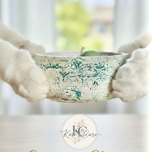 Cucumber Melon Soy Wax Candle - Handmade Eco Pottery Bowl | BFF gift!