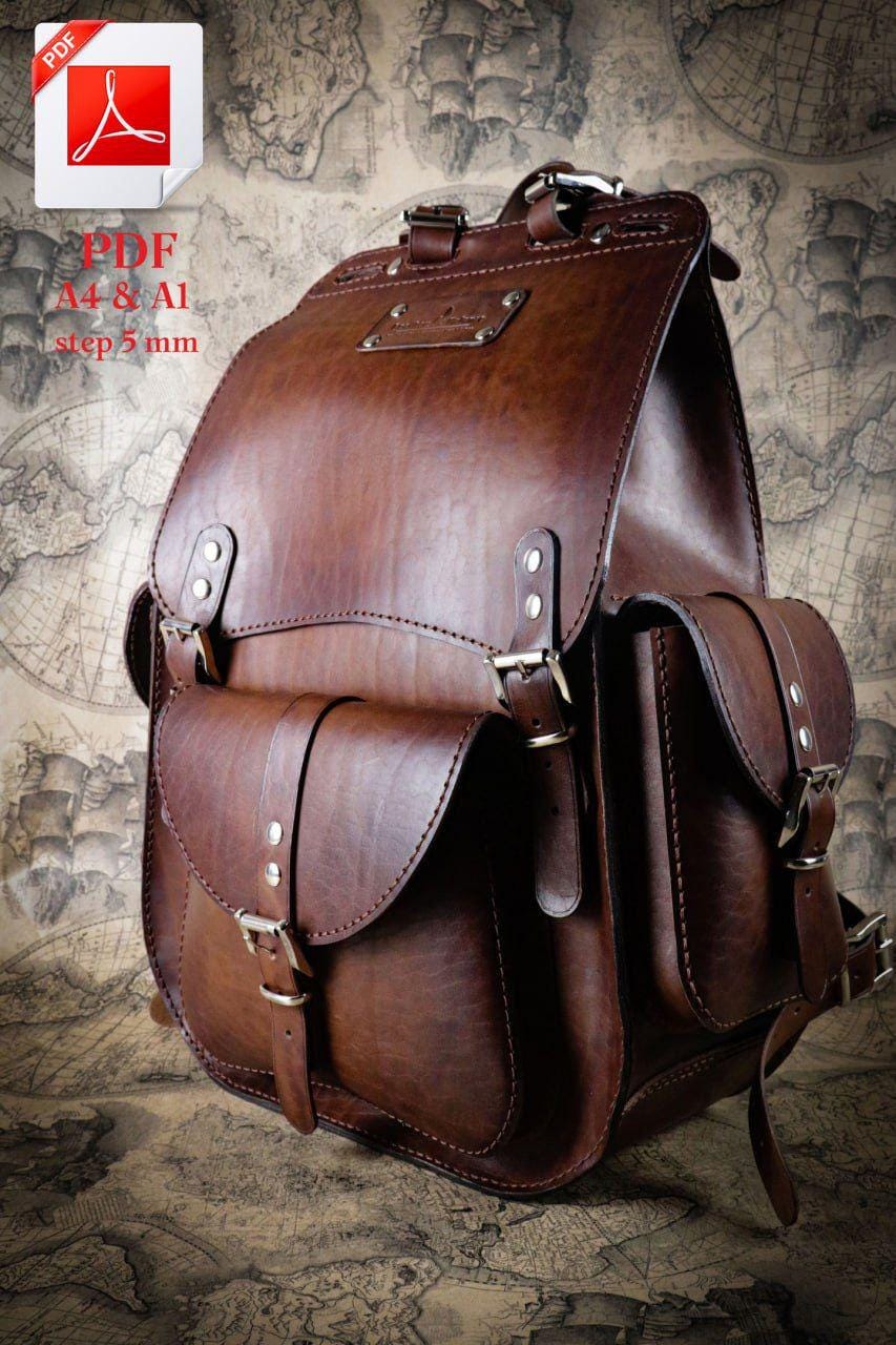 Tooled Leather Backpack - Etsy