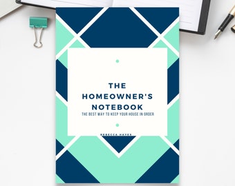 The Homeowner's Notebook-New Homeowner Gift, Home Maintenance Tracker, House Upkeep