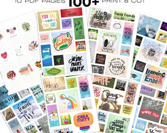 Vision Board Goal Category Words, Vision Board Quotes, Magazine Words, Vision Board Party Print and Cut