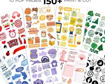 Vision Board Cut Outs, Vision Board Icons, Clipart, Vision Board Party Print and Cut