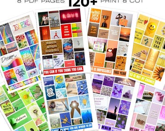 Vision Board Words, Vision Board Quotes, Magazine Words, Vision Board Party Print and Cut