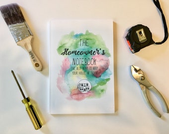 The Homeowner's Notebook-New Homeowner Gift, Home Maintenance Tracker, House Upkeep