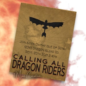 How To Train Your Dragon Party Invitation Calling All Dragon Riders Toothless Dragon Birthday Party Instant Download Edit in your browser image 1