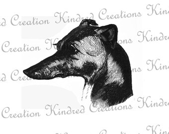 SWEN Products GREY HOUND Dog Black Metal Letter Napkin Card Holder 