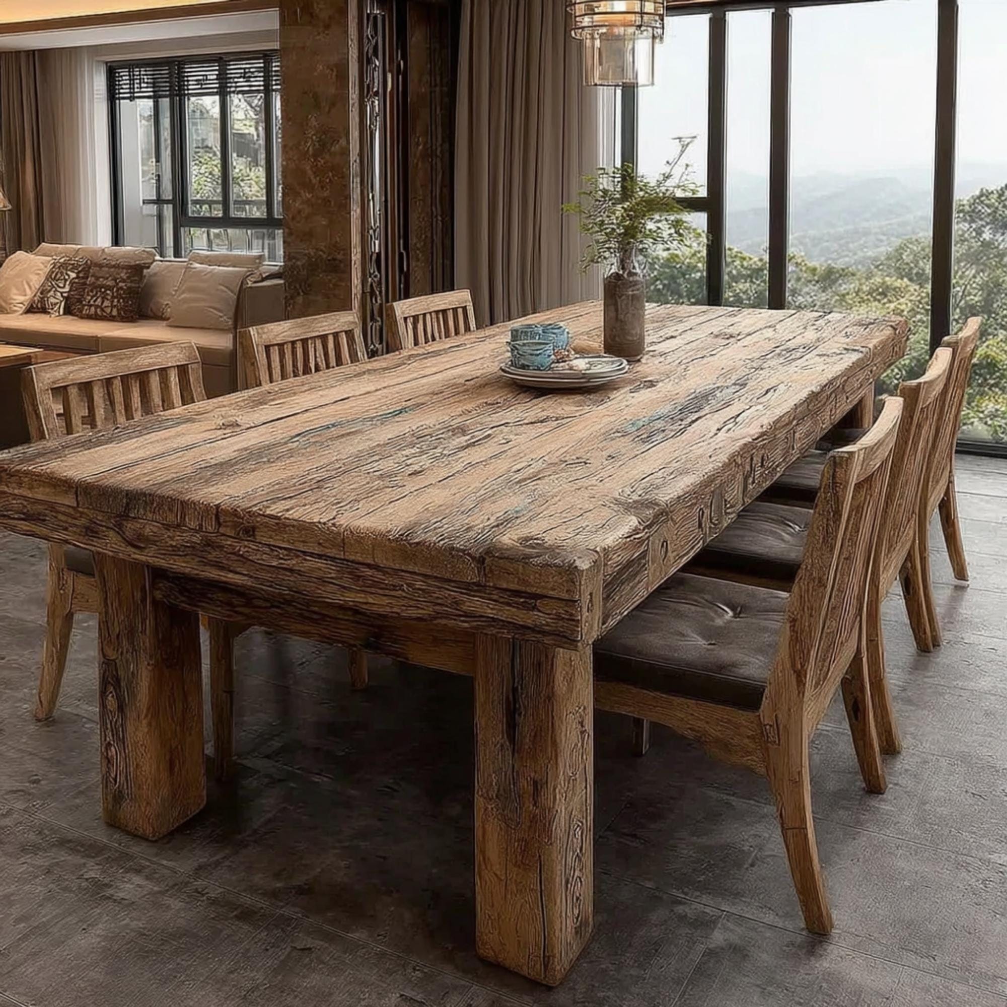 Handmade Live Edge Walnut Dining Table – Rustic Solid Wood - Etsy