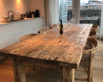 Table,  Dining Table, Rustic Table, Rustic Wooden Table, Solid Wooden Table, Rustic Solid Walnut Dining Table, Farmhouse Wooden Dining Table