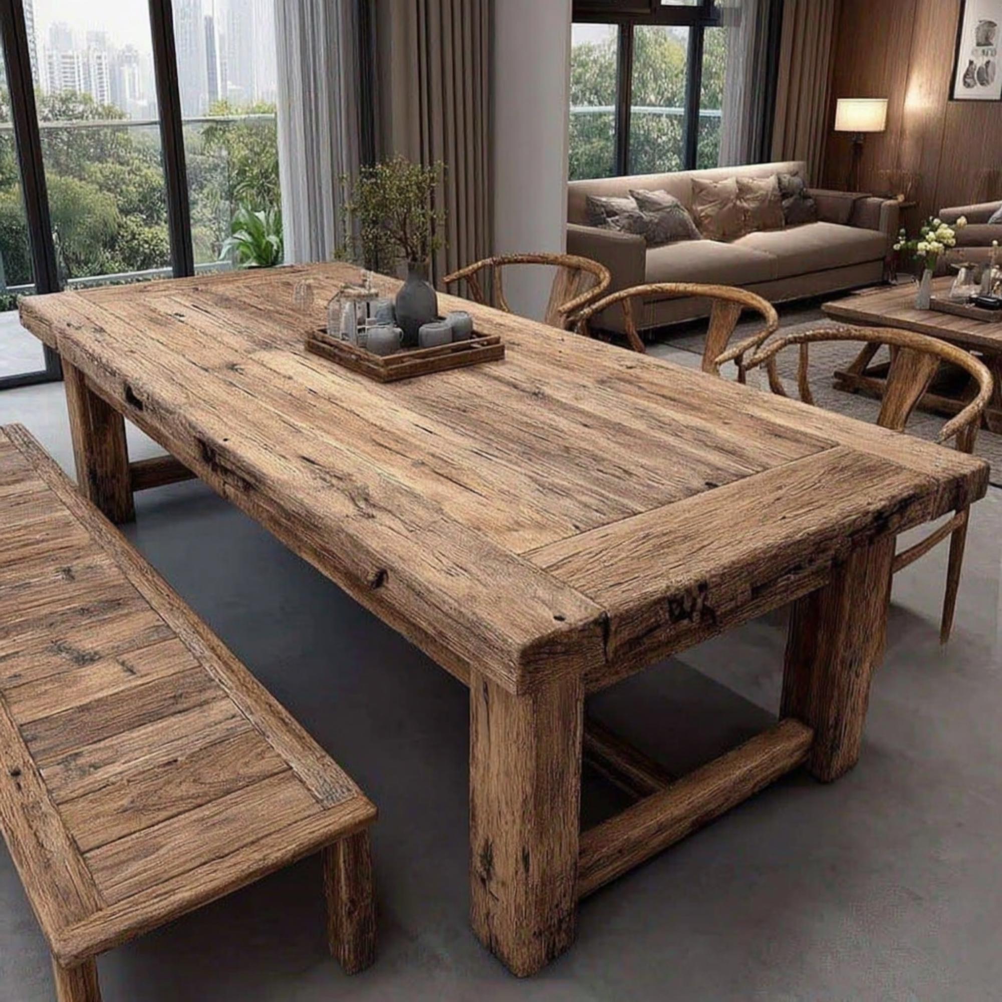 Handmade Live Edge Walnut Dining Table – Rustic Solid Wood - Etsy