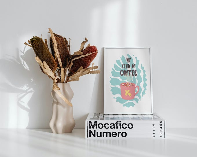 Featured listing image: Quirky Wall Art Print - Playful Illustration Poster - Funny Modern Decor - Bold Graphic Art