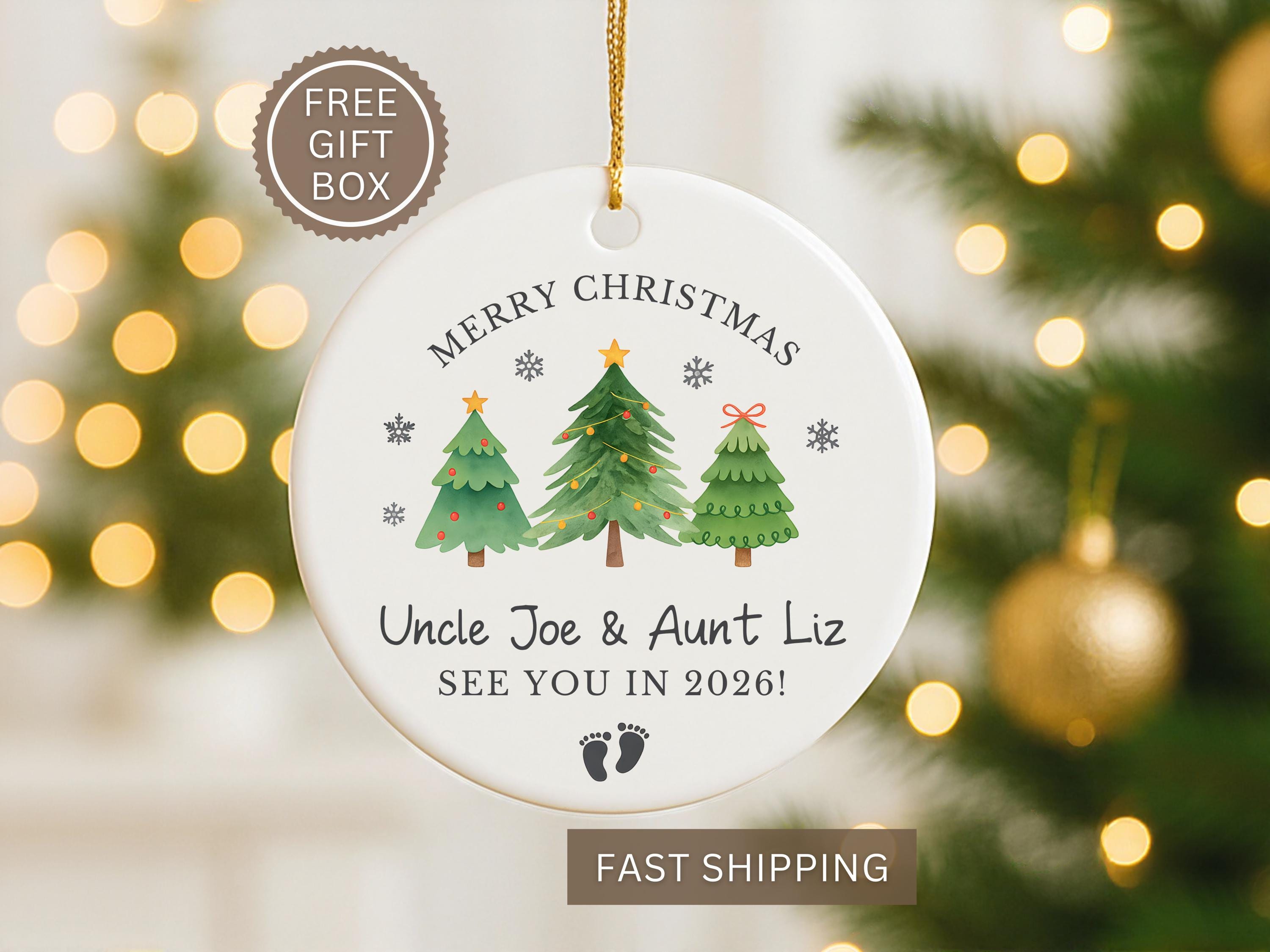 Personalized Aunt and Uncle Pregnancy Announcement Ornament | Baby ...